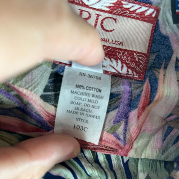 RJC Shirt Adult Large Hawaiian Made in Hawaii Floral Camp Tropical USA 103C New - Picture 5 of 12